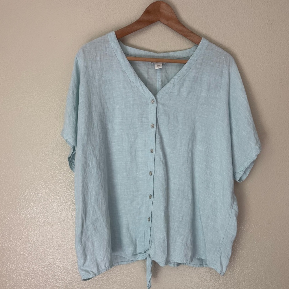 Coldwater Creek Sky Blue Button-Down Shirt